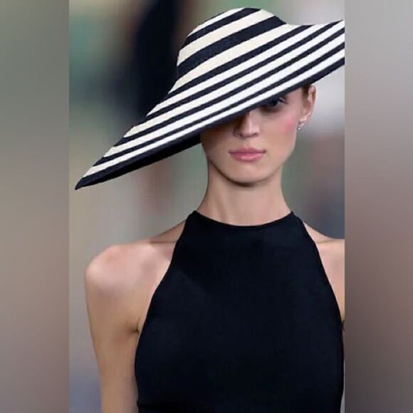 Ralph Lauren Collection ~ Spring 2008 Runway Black & White Stripe Cotton Jacket - Picture 11 of 16